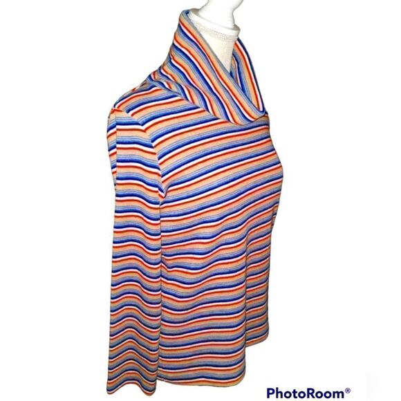 70s vintage striped turtle neck shirt‎ - Picture 1 of 4